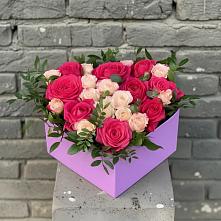 Цветочная композиция из Розы в коробке #REPLACE_PRED# Кисловодске