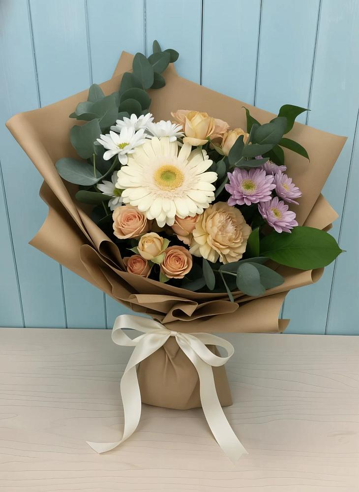 Букет цветов из: Герберы и Хризантемы в Кисловодске