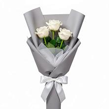Букет 3 белые розы #REPLACE_PRED# Кисловодске