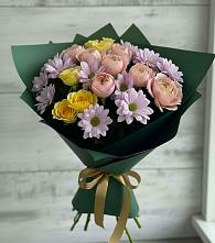Букет цветов из:  Хризантемы и Розы в Кисловодске