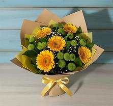 Букет цветов из:  Герберы и Хризантемы в Кисловодске