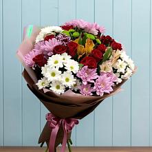 Букет цветов из:  Розы, Хризантемы и Альстромерии в Кисловодске